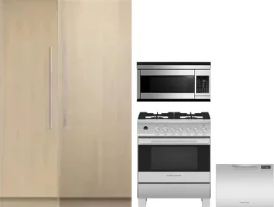 5 Piece Package Includes Refrigerator, Freezer, Range, Microwave And Dishwasher